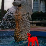 Cooling off in a fountain